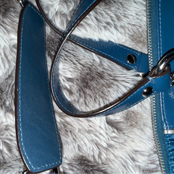 COACH Blue Ashley Sateen 2000s Rare 🔥Satchel - Picture 11 of 13